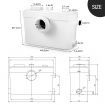 750W Macerator Sewage Pump Automatic Waste Water Flush Marine Toilet Bathroom Laundry Kitchen Sink Sewerage Disposal Ejector Wastewater Treatment