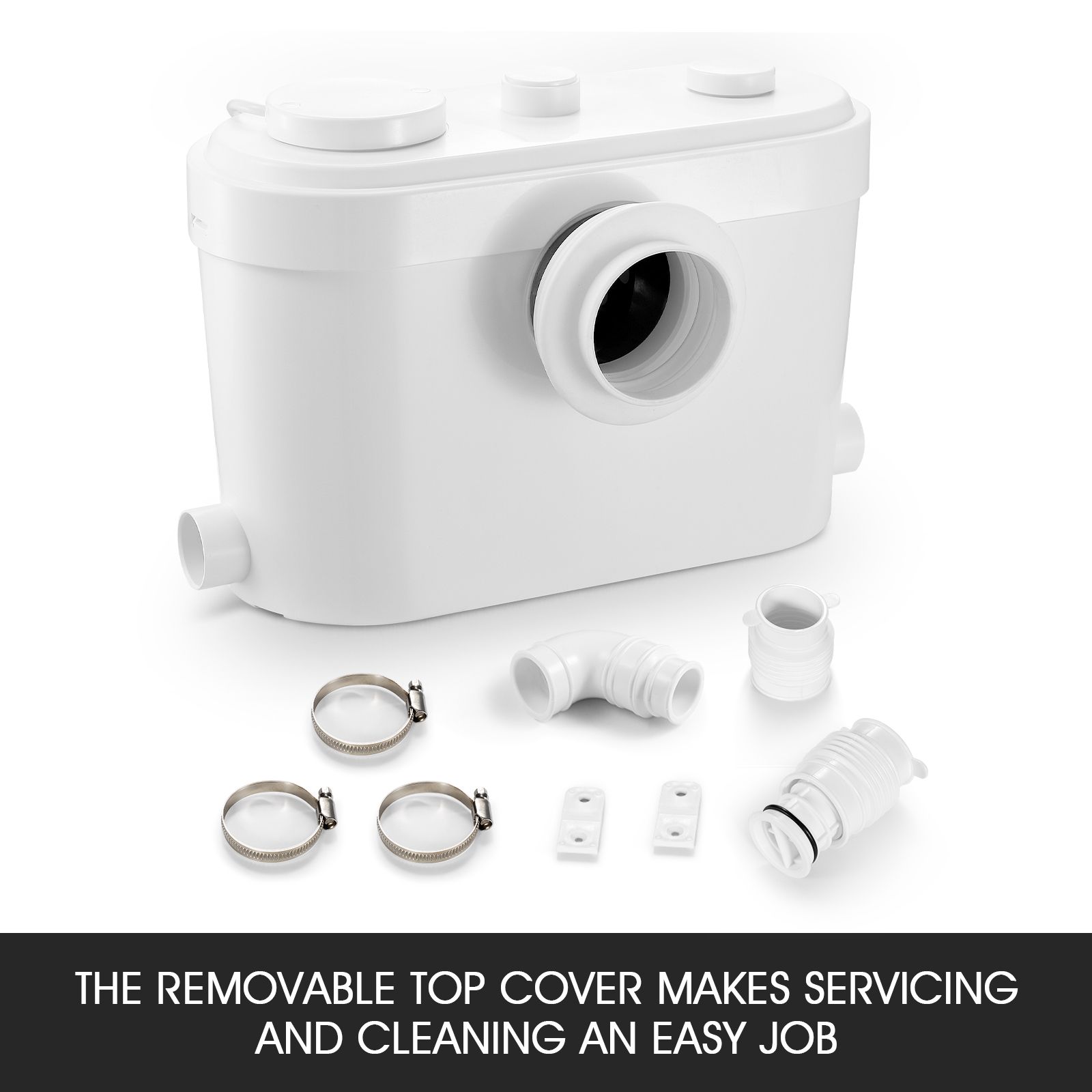 750W Macerator Sewage Pump Automatic Waste Water Flush Marine Toilet Bathroom Laundry Kitchen Sink Sewerage Disposal Ejector Wastewater Treatment