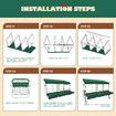 3 Hole Chicken Nesting Box Roll Away Hen Laying Boxes Chook Poultry Egg Nest Brooder Coop Roost Perch Galvanised Steel Plastic with Stand