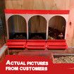 3 Hole Chicken Nesting Box Roll Away Hen Chook Laying Boxes Poultry Nest Brooder Coop Egg Roost Perch Galvanised Steel Plastic with Stand