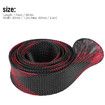 Expandable Fishing Rod Sleeve Braided Mesh Pole Cover Casting Fishing Rod Socks Protector (Black red)