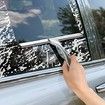 All-Purpose Stainless Steel Shower Squeegee for Shower Doors with 2 Hooks, Bathroom Cleaner Tool Household Window Mirror Squeegee for Home Cleanin Car, 10 Inch Silver
