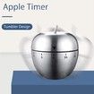 Apple Kitchen Timer Stainless Steel Mechanical Rotating 60 Minute Alarm Timer Count Down Timer for Learning, Cooking, Cosmetic Applications, Baking, Exercise