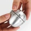 Apple Kitchen Timer Stainless Steel Mechanical Rotating 60 Minute Alarm Timer Count Down Timer for Learning, Cooking, Cosmetic Applications, Baking, Exercise