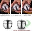 Apple Kitchen Timer Stainless Steel Mechanical Rotating 60 Minute Alarm Timer Count Down Timer for Learning, Cooking, Cosmetic Applications, Baking, Exercise