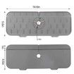 2PCS Kitchen Faucet Absorbent Mat, Sink Splash Guard, Silicone Sink Splash Catcher 37 x 14 cm (Gray)