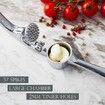 Premium Garlic Press, Garlic Mincer Set of 3 with Silicone Roller Peeler and Cleaning Brush