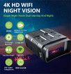 4K Night Vision Goggles Binoculars Infrared Thermal Binoculars w/ LCD Screen Digital Hunting Infrared Scope Outdoor