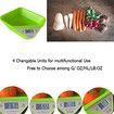 Digital Kitchen Food Scale Multifunction Electronic Food Scales with Removable Bowl Max 11lb/5kg(White)