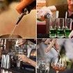 12 Pack Classic Bottle Pourers,Stainless Steel Liquor Pour Spouts Tapered Spout - Liquor Pourers with Rubber Dust Caps,Bar Bartender Accessories