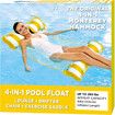 4 in 1 Monterey Hammock Pool Float, PVC Material 120 x 65 cm Yellow