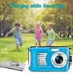 Underwater Camera with 32GB Card 10FT 30MP FHD 1080P Waterproof Camera Compact 16X Digital Zoom Waterproof Digital Camera for Snorkeling (Blue)