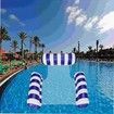 Water Lounger Pool Chair Lounge, Inflatable Pool Float 130 x 122 cm Blue