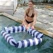 Inflatable Pool Float Chair Lounge for Adults and Kids 120 x 120 cm Blue