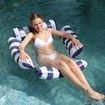 Inflatable Pool Float Chair Lounge for Adults and Kids 120 x 120 cm Blue
