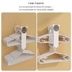 Wall Mounted Hanger Organizer Expandable Clothes Hanger Storage Rack Foldable Hanger Holder for Home Closet Laundry Room(White)