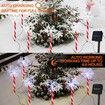 5 Pcs Solar Christmas Snowflake Pathway Lights 40cm Waterproof Xmas Candy LED Lights for Walkway Garden Lawn Yard