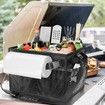 Foldable Picnic Bag BBQ Caddy with Paper Towel Holder for Outdoor Camping, Barbecue Accessories Storage Organizer for Utensil Grilling Tool