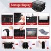 Foldable Picnic Bag BBQ Caddy with Paper Towel Holder for Outdoor Camping, Barbecue Accessories Storage Organizer for Utensil Grilling Tool