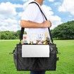 Foldable Picnic Bag BBQ Caddy with Paper Towel Holder for Outdoor Camping, Barbecue Accessories Storage Organizer for Utensil Grilling Tool