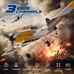 RC Plane 3 Channel Remote Control Airplane Fighter Toys,2.4GHz 6-axis Gyro Stabilizer RTF Glider Aircraft Plane with 2 Batteries