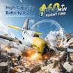 RC Plane 3 Channel Remote Control Airplane Fighter Toys,2.4GHz 6-axis Gyro Stabilizer RTF Glider Aircraft Plane with 2 Batteries