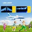 RC Plane,G2 Remote Control Jet Airplane,Ready to Fly Airplane with One Key Aerobatic,LED Light,4-Axis Fighter Jet,2.4Ghz Plane,2 Battery