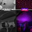 USB Night Light Star Projector, 2 in 1 Interior Car Roof Lights, Adjustable Romantic Portable USB Ceiling Star Projector Decorations for Car, Ceiling, Bedroom, Red and Blue