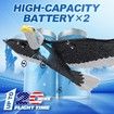 RC Plane, Remote Control Eagle Plane,RTF Airplane,2.4GHZ 2CH Flying Bird with 2 Batteries & Propeller 6-axis Gyro Stabilizer,Easy to Fly