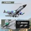 4 Channel RC Plane with 2.4GHz Remote Control Easy to Fly Fighter Aircraft for Kids Includes 2 Batteries and 6-axis Gyro