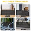 Retractable Pet Safety Gate Dog Cat Fence Enclosure Safe Guard for Stairs Puppy Security Barrier Mesh Indoor Outdoor Fencing 254cm Black