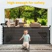Retractable Pet Safety Gate Dog Cat Fence Enclosure Safe Guard for Stairs Puppy Security Barrier Mesh Indoor Outdoor Fencing 254cm Black