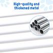 Pet Dog Safety Gate Cat Fence Enclosure Guard Stair Security Barrier Retractable Portable Puppy Low Containment System Metal White 35cm High