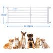 Pet Dog Safety Gate Cat Fence Enclosure Guard Stair Security Barrier Retractable Portable Puppy Low Containment System Metal White 35cm High