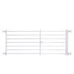 Pet Dog Safety Gate Cat Fence Enclosure Guard Stair Security Barrier Retractable Portable Puppy Low Containment System Metal White 35cm High