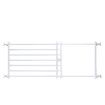Pet Dog Safety Gate Cat Fence Enclosure Guard Stair Security Barrier Retractable Portable Puppy Low Containment System Metal White 35cm High