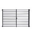 Dog Pet Safety Gate Cat Fence Guard Security Enclosure Stair Barrier Retractable Portable Low Puppy Containment System Metal Black 60cm High