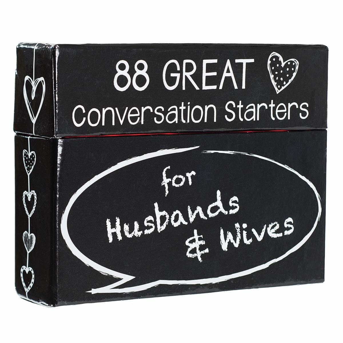 88 Great Conversation Starters for Husbands and Wives,Romantic Card Game,Communication & Marriage Help,Fun Anniversary or Wedding Gifts for The Couple