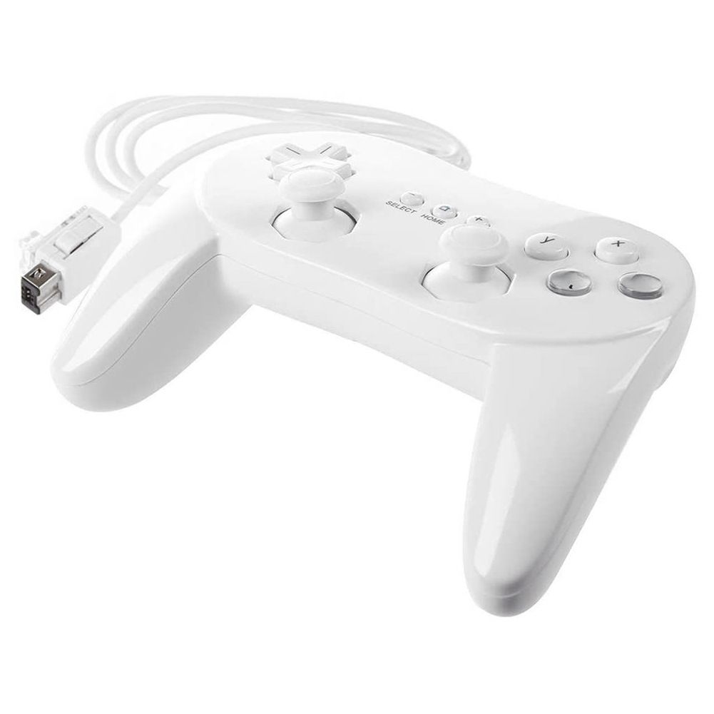 Game Controller compatible for Wii Classic Controller Pro White