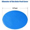 Pool Cover Solar Thermal Round 8 Feet Above Ground Bubble Hot Tub Spa Energy Saving Insulated Blanket