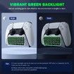 Controller Keyboard Replacement PS5 Green Backlight Bluetooth Wireless Mini Keypad Chatpad Speaker 3.5mm Audio Jack Accessories White