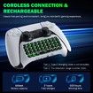Controller Keyboard Replacement PS5 Green Backlight Bluetooth Wireless Mini Keypad Chatpad Speaker 3.5mm Audio Jack Accessories White