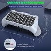 Controller Keyboard Replacement PS5 Green Backlight Bluetooth Wireless Mini Keypad Chatpad Speaker 3.5mm Audio Jack Accessories White