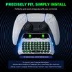 Controller Keyboard Replacement PS5 Green Backlight Bluetooth Wireless Mini Keypad Chatpad Speaker 3.5mm Audio Jack Accessories White