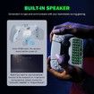 Controller Keyboard Replacement PS5 Green Backlight Bluetooth Wireless Mini Keypad Chatpad Speaker 3.5mm Audio Jack Accessories White
