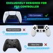 Controller Keyboard Replacement PS5 Bluetooth Wireless Green Backlight Mini Keypad Chatpad PlayStation5 Built In Speaker 3.5mm Audio Jack Black