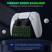 Controller Keyboard Replacement PS5 Bluetooth Wireless Green Backlight Mini Keypad Chatpad PlayStation5 Built In Speaker 3.5mm Audio Jack Black