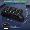 Controller Keyboard Replacement PS5 Bluetooth Wireless Green Backlight Mini Keypad Chatpad PlayStation5 Built In Speaker 3.5mm Audio Jack Black