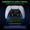 Controller Keyboard Replacement PS5 Bluetooth Wireless Green Backlight Mini Keypad Chatpad PlayStation5 Built In Speaker 3.5mm Audio Jack Black