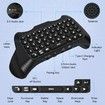 Controller Keyboard Replacement PS5 Bluetooth Wireless Green Backlight Mini Keypad Chatpad PlayStation5 Built In Speaker 3.5mm Audio Jack Black